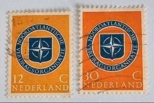 Nederland 1959 - nvph 701-702 - 10 jaar NAVO, Postzegels en Munten, Ophalen of Verzenden, Na 1940, Gestempeld