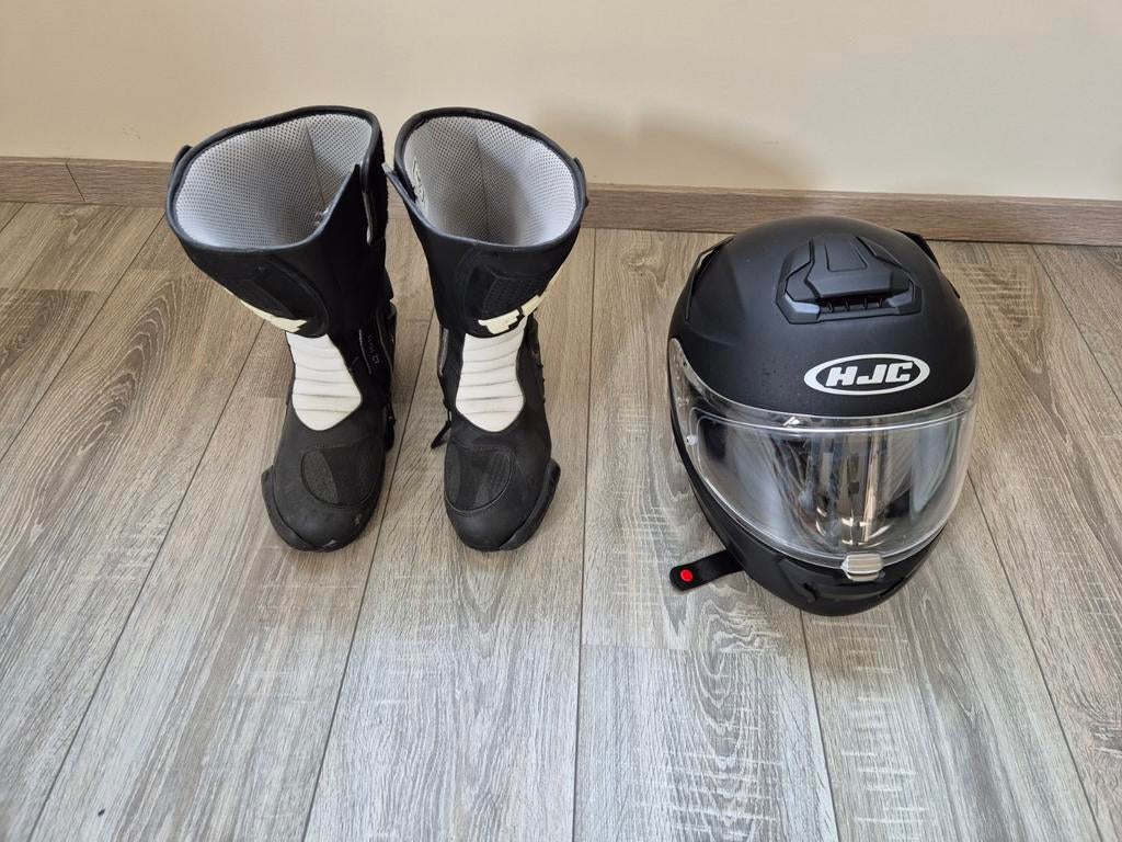 HJC helm en schoenen maat 42, Ophalen of Verzenden, Tweedehands, Integraalhelm, HJC