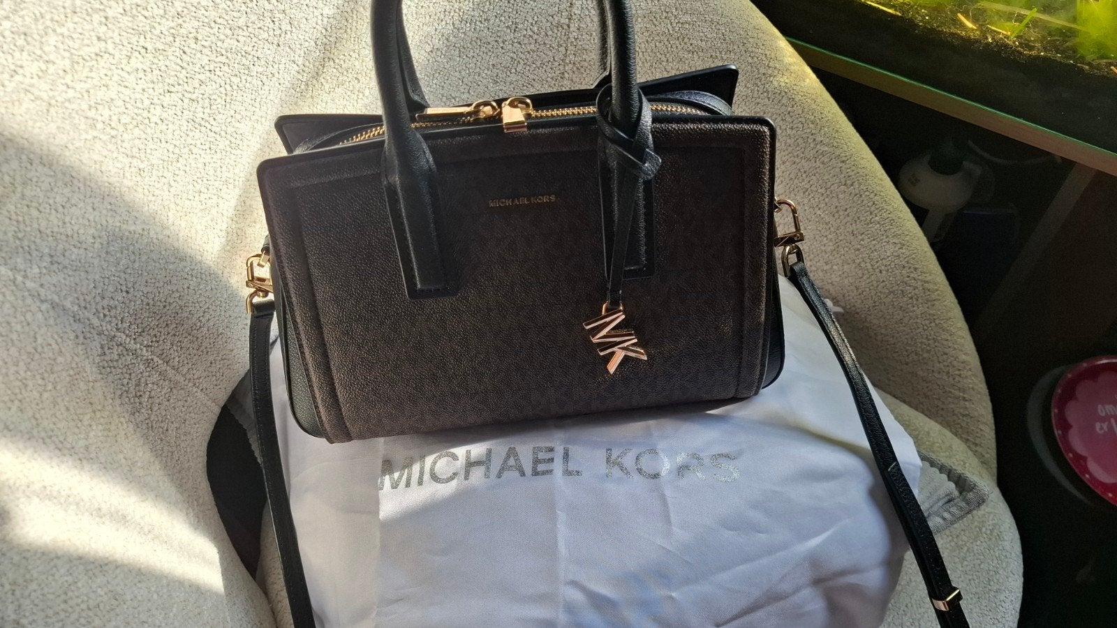 Michael Kors tas Laila, Ophalen of Verzenden, Zo goed als nieuw, Bruin, Handtas