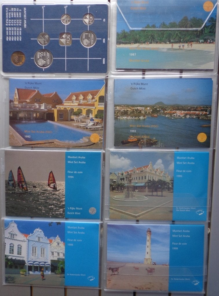 Aruba 8 sets diverse jaren, Postzegels en Munten, Ophalen of Verzenden, Noord-Amerika