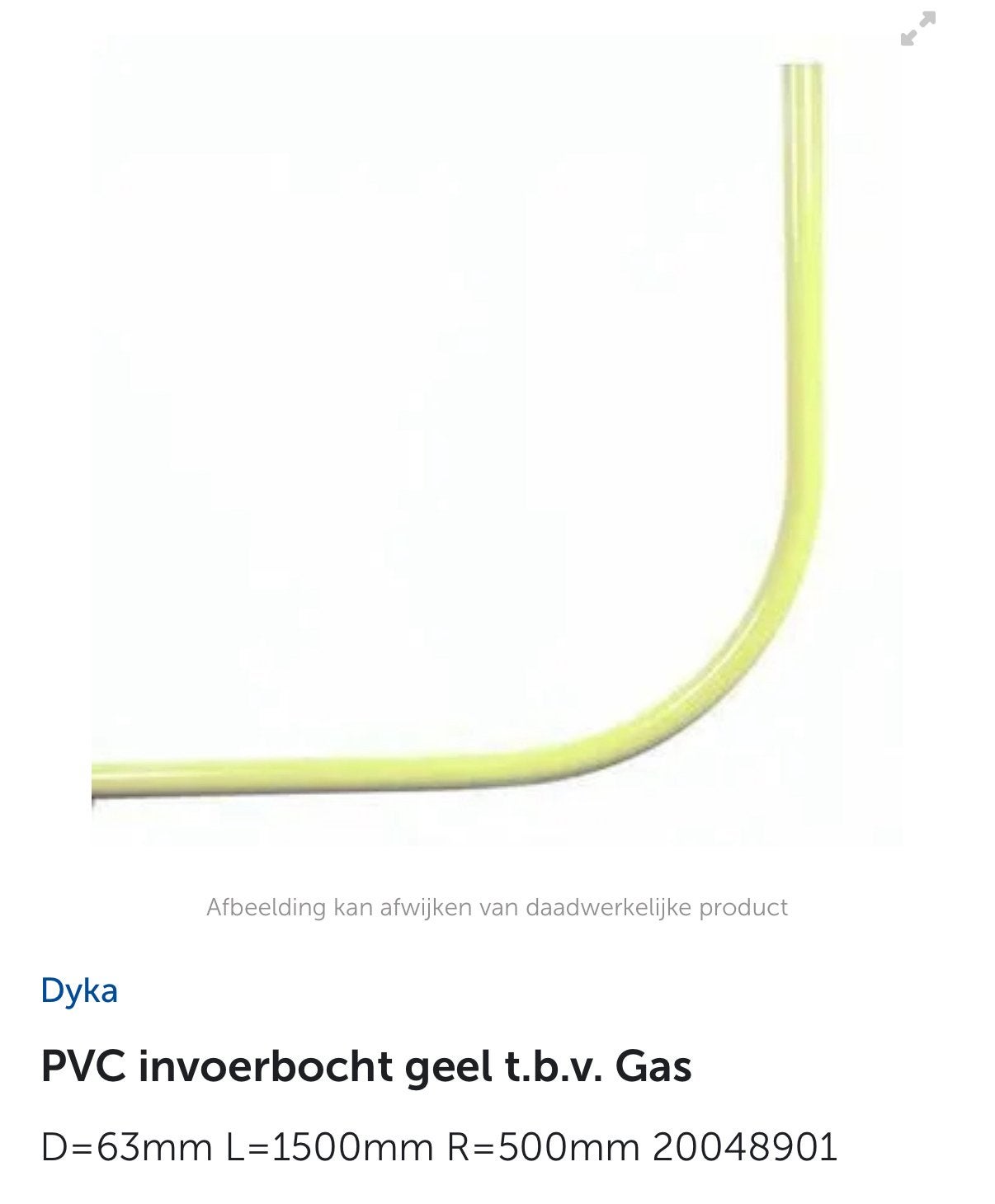 Invoerbuis gas / doorvoerbuis / mantelbuis PVC geel, Ophalen, Nieuw, Overige typen