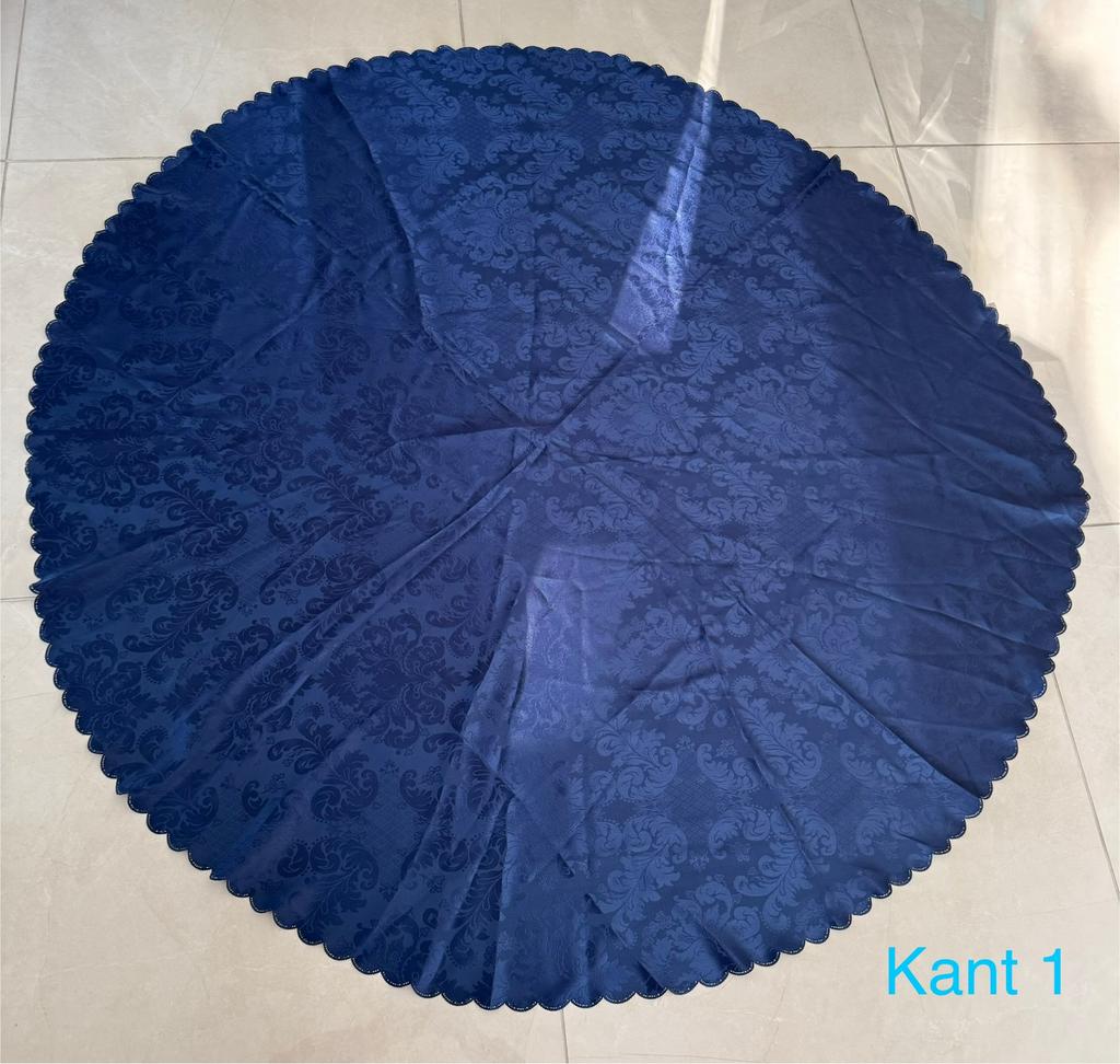 Schitterend donkerblauw tafelkleed met motief Pasen, Ophalen of Verzenden, Zo goed als nieuw, Rond, Binnen