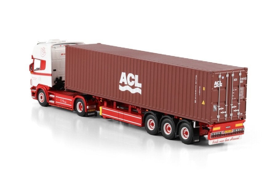 WSI SCANIA  4 TOPLINE 4X2 FLEX CONTAINER F   V.D. HEUVEL, Hobby en Vrije tijd, Ophalen of Verzenden, Nieuw, Bus of Vrachtwagen