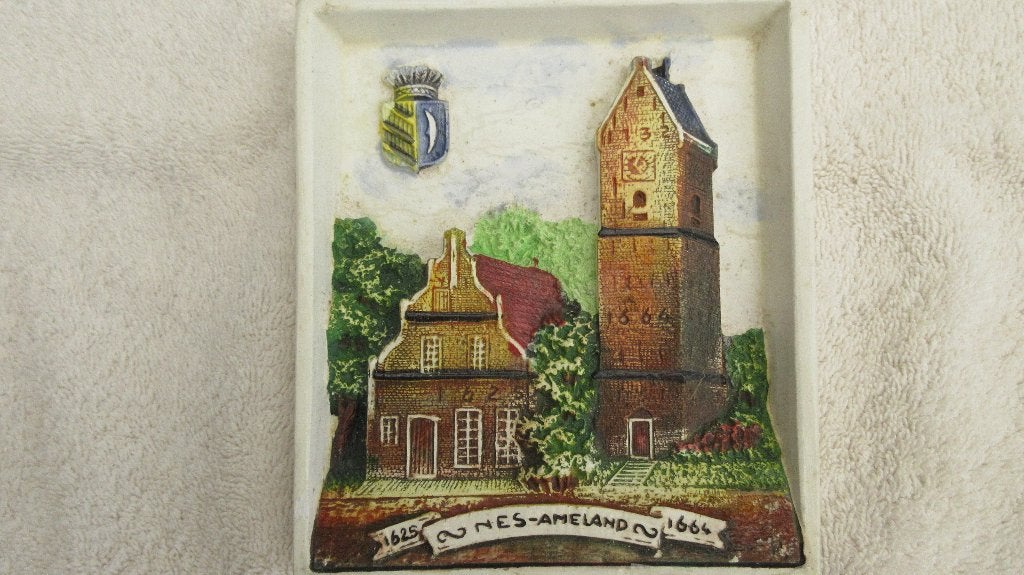 Hobra  Relief Tegel Nes Ameland, Ophalen of Verzenden
