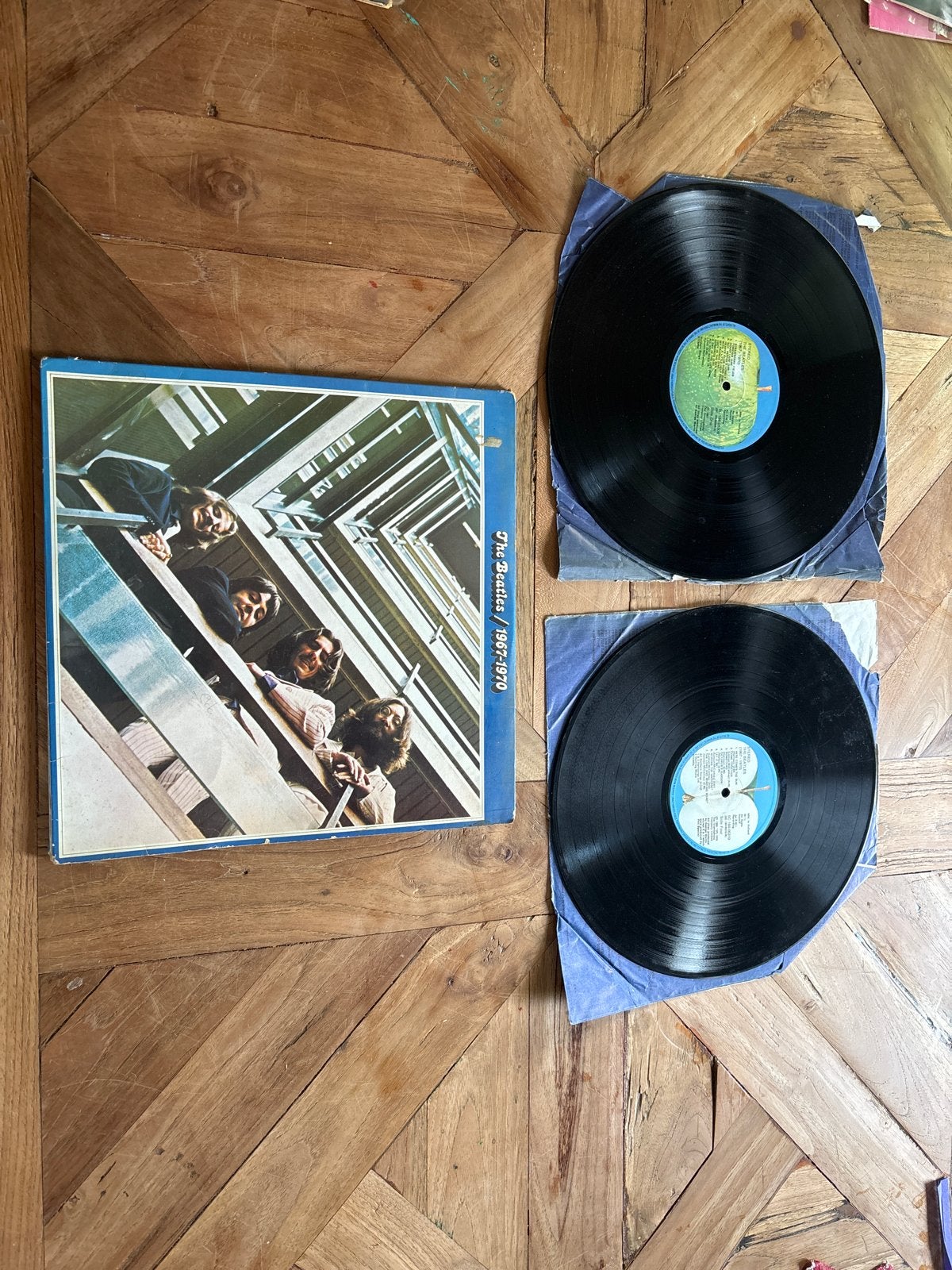 The Beatles 1967-1970 (Blauwe Album) Dubbel LP Vinyl, Cd's en Dvd's, Vinyl | Pop, Gebruikt, Ophalen of Verzenden, 12 inch, Dubbel-LP