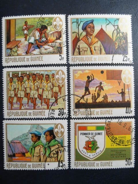 Postzegels Guinee 1969 scouting., Ophalen of Verzenden, Guinee, Gestempeld