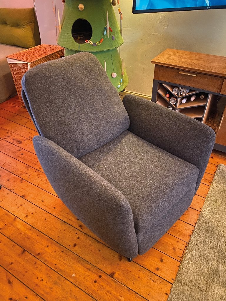 IKEA EKOLSUND stoel / fauteuil donkergrijs, Huis en Inrichting, Fauteuils, Ophalen, 75 tot 100 cm, Zo goed als nieuw, Stof