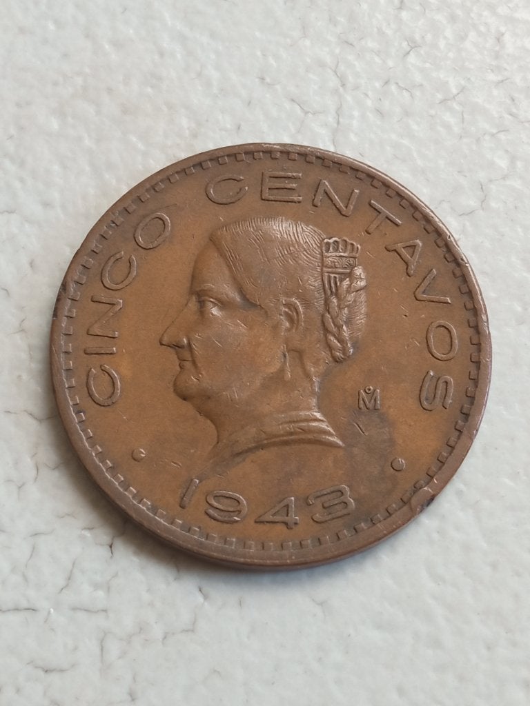 Mexico 5 centavos 1943., Postzegels en Munten, Ophalen of Verzenden, Midden-Amerika, Losse munt