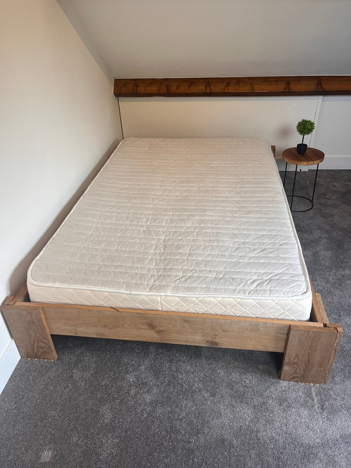 Bed + Matras 1.90 x 1.20, Huis en Inrichting, Ophalen, 190 cm of minder, Zo goed als nieuw, Twijfelaar