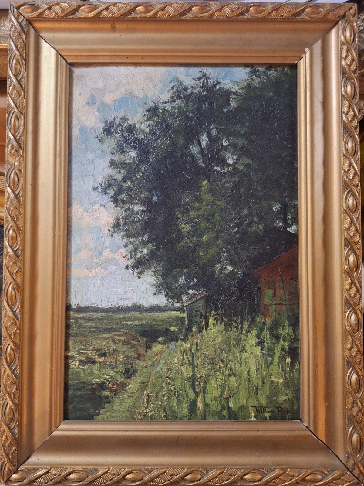 Schilderij Haagse School - Landschap van Willem Rip, Antiek en Kunst, Kunst | Schilderijen | Klassiek, Paneel, Nederlandse school