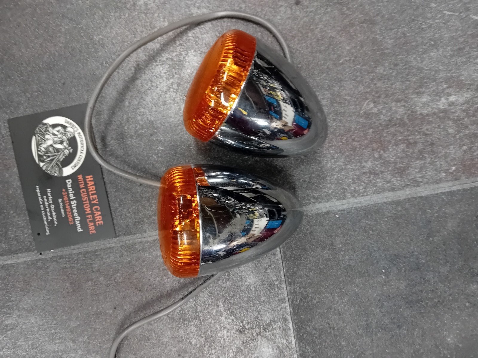 Harley Davidson Origineel chrome knipperlichten led., Ophalen of Verzenden, Zo goed als nieuw