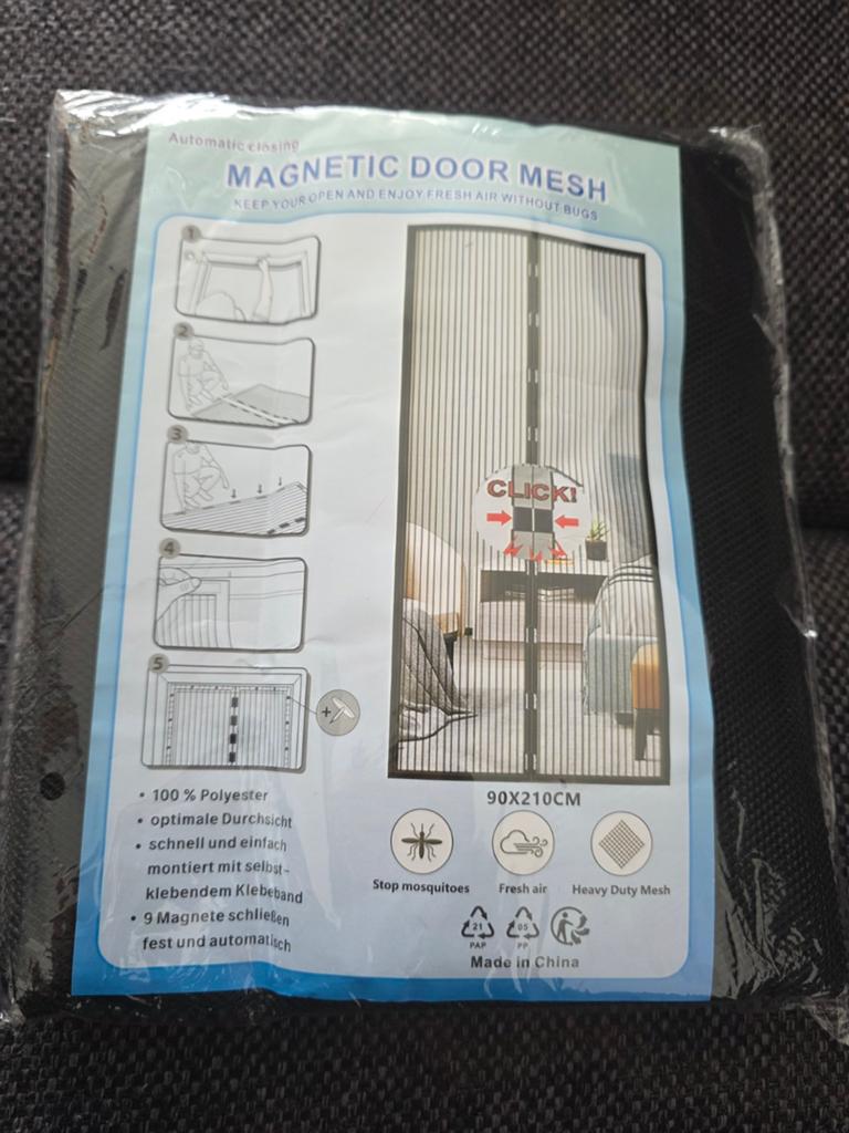 Magnetische Hordeur 90x210cm - Houd insecten buiten!, Ophalen of Verzenden