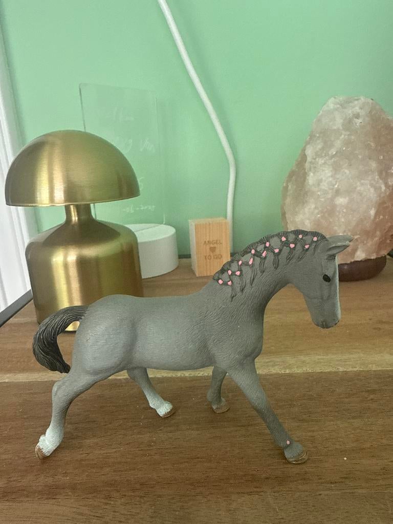 Schleich paard grijs met roze manen, Ophalen of Verzenden, Gebruikt, Jongen of Meisje