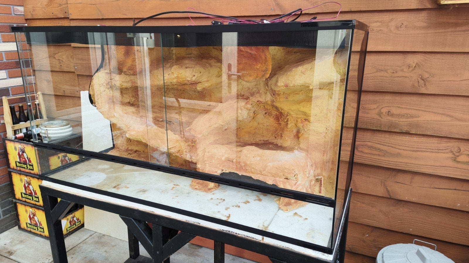 Blue Lagoon terrarium met vaste achterwand, Dieren en Toebehoren, Ophalen, Gebruikt, Terrarium of Paludarium