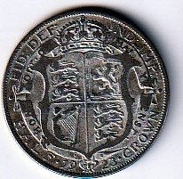 1/2  crown  1923   Engeland. km. 818.2, Ophalen of Verzenden, Overige landen, Losse munt, Zilver