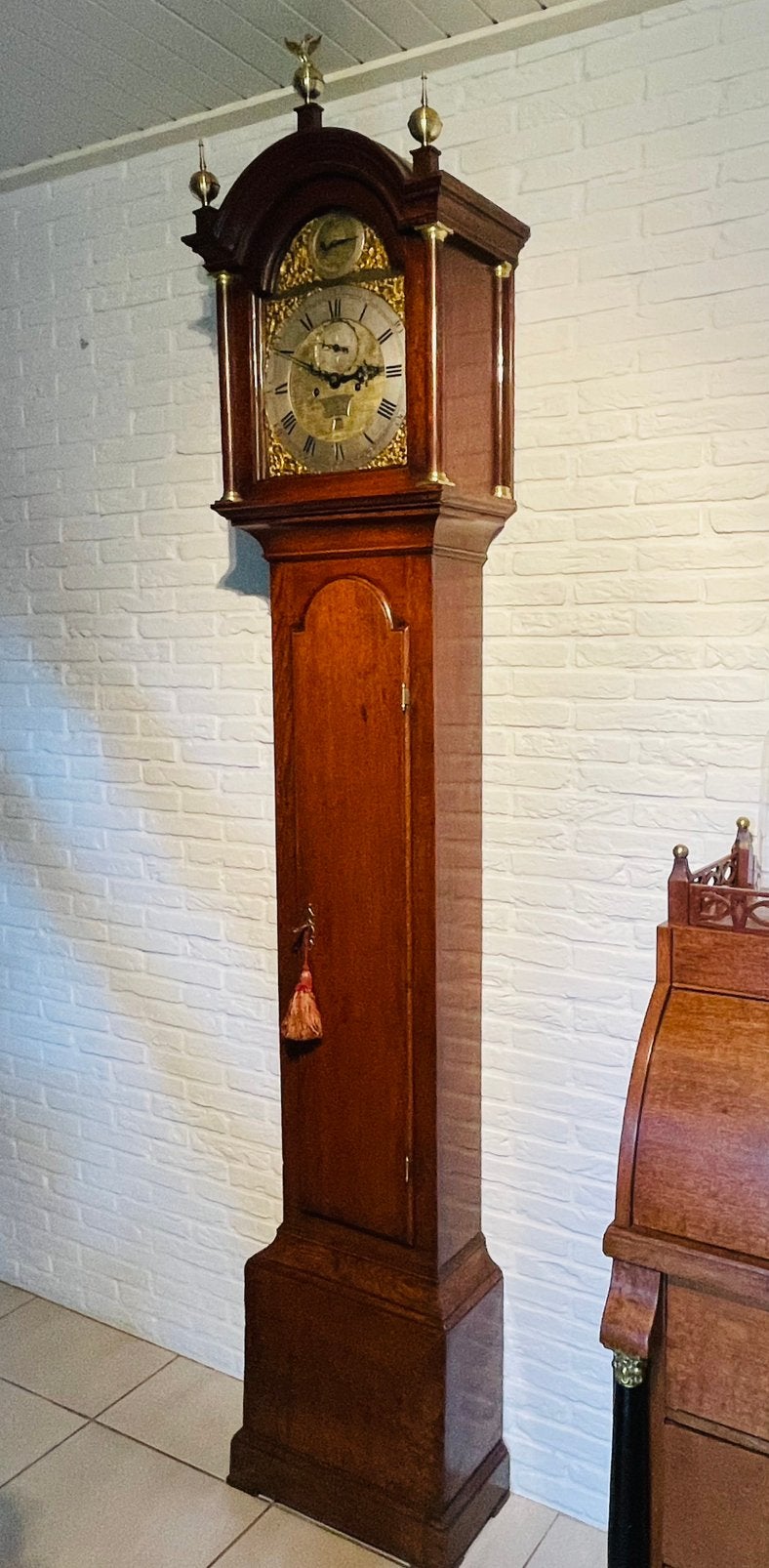 Engelse staand horloge/London clock 18e eeuws, Ophalen