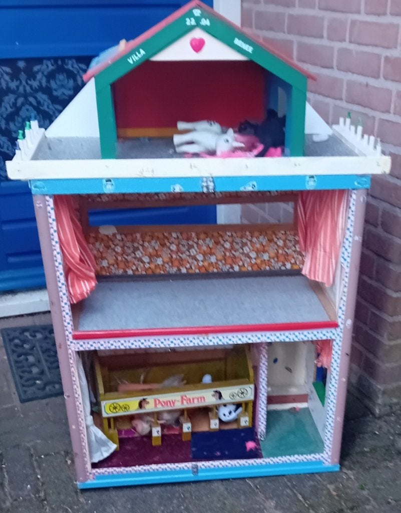 Houten poppenhuis, Ophalen, Gebruikt, Poppenhuis