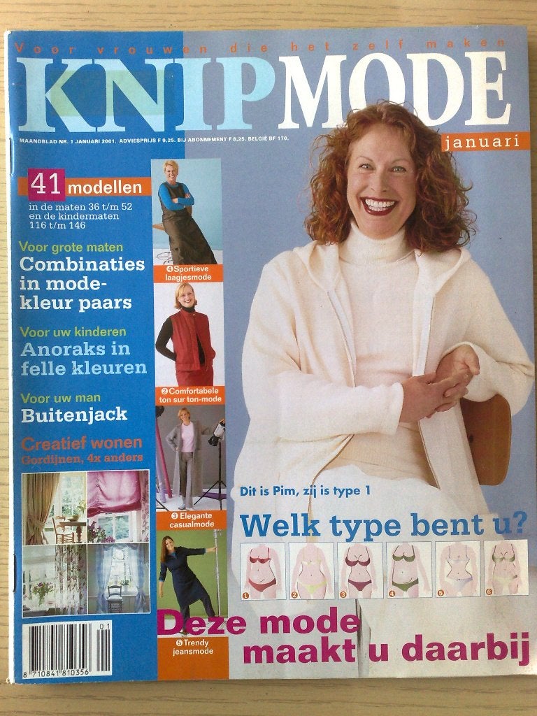 12 x Knipmode uit jaargang 2001, Hobby en Vrije tijd, Kledingpatronen, Verzenden, Gebruikt, Vrouw, Knipmode