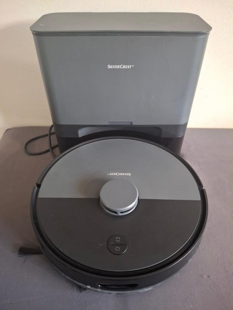 SILVERCREST Robotstofzuiger met leegstation, Witgoed en Apparatuur, Stofzuigers, Zo goed als nieuw, Robotstofzuiger, Overige merken