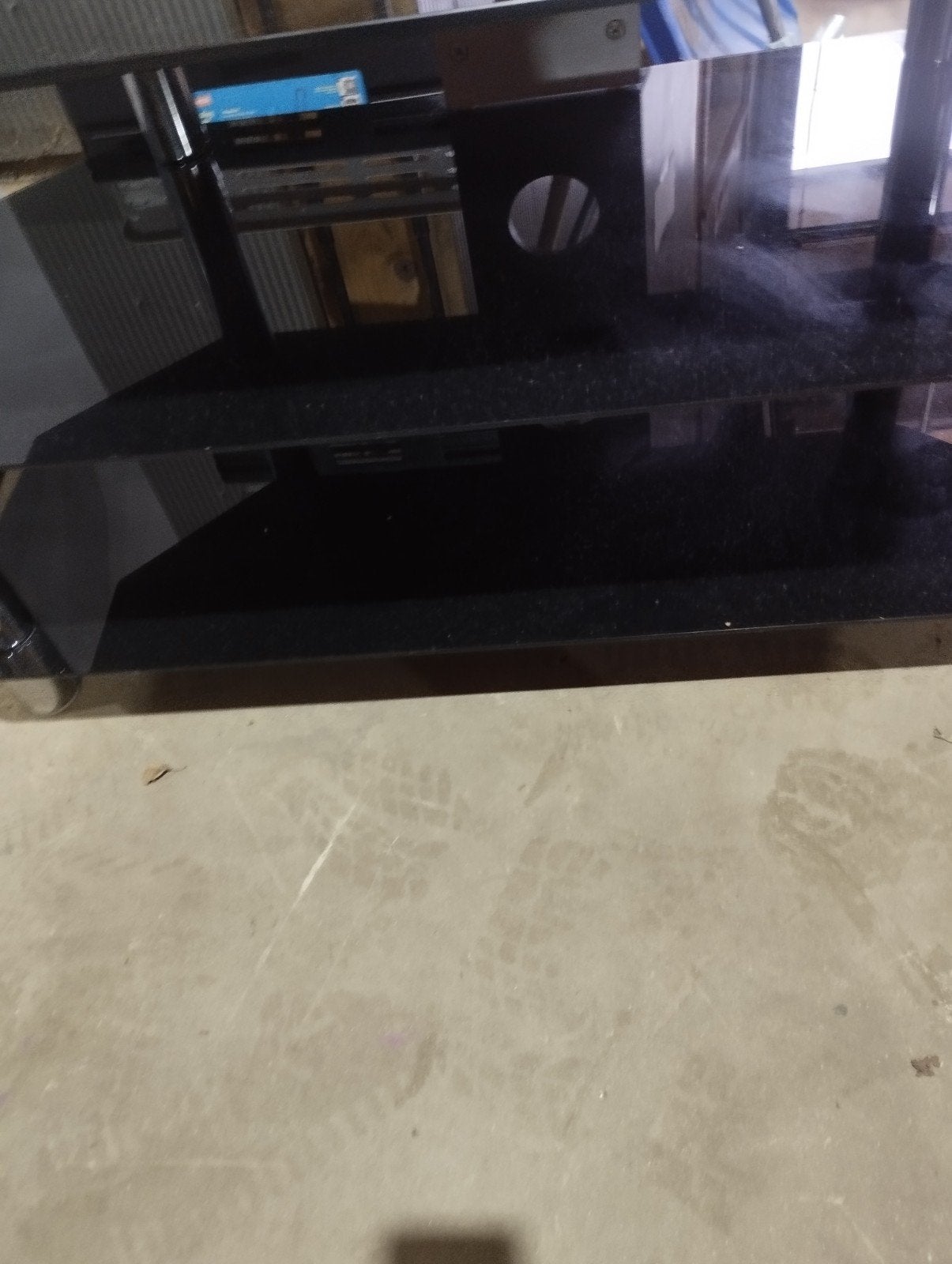 tv meubel, 100 tot 150 cm, Ophalen of Verzenden, Glas, X