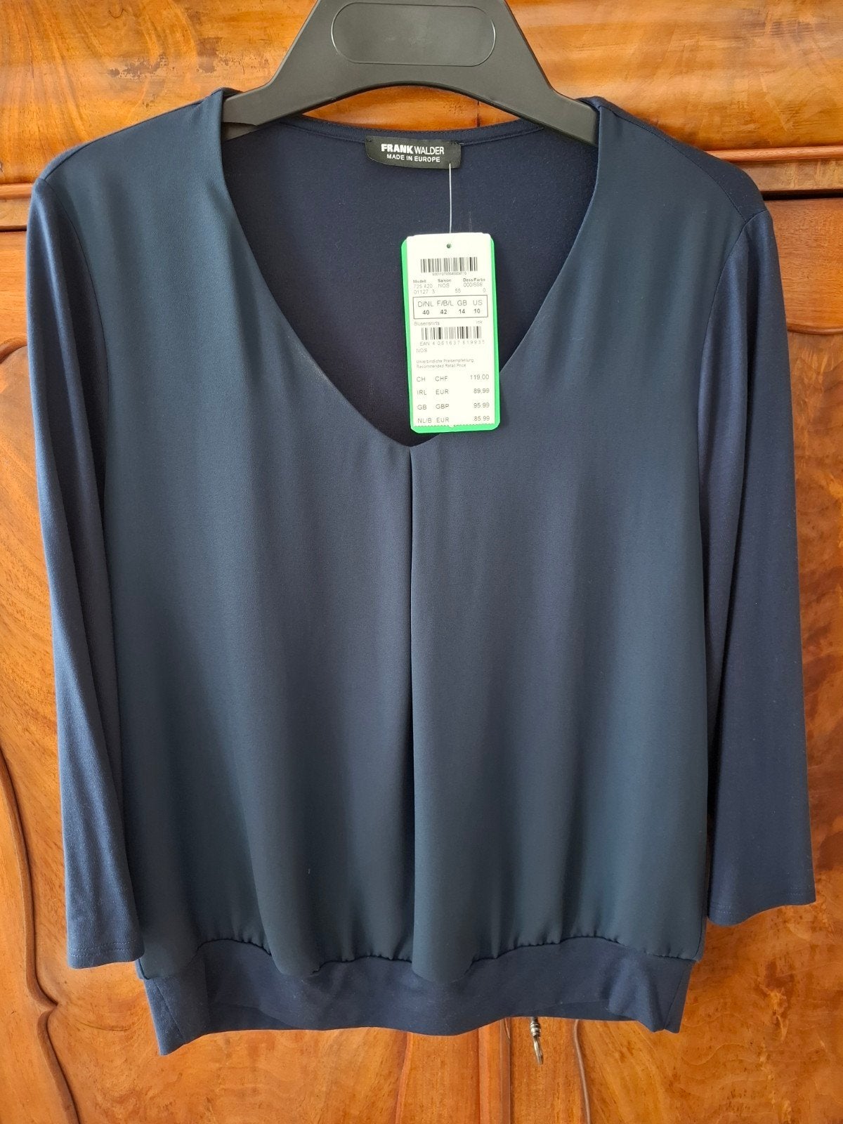 Frank Walder Blouse - Nieuw met kaartjes, Maat 38/40 (M), Blauw, Nieuw, Ophalen of Verzenden