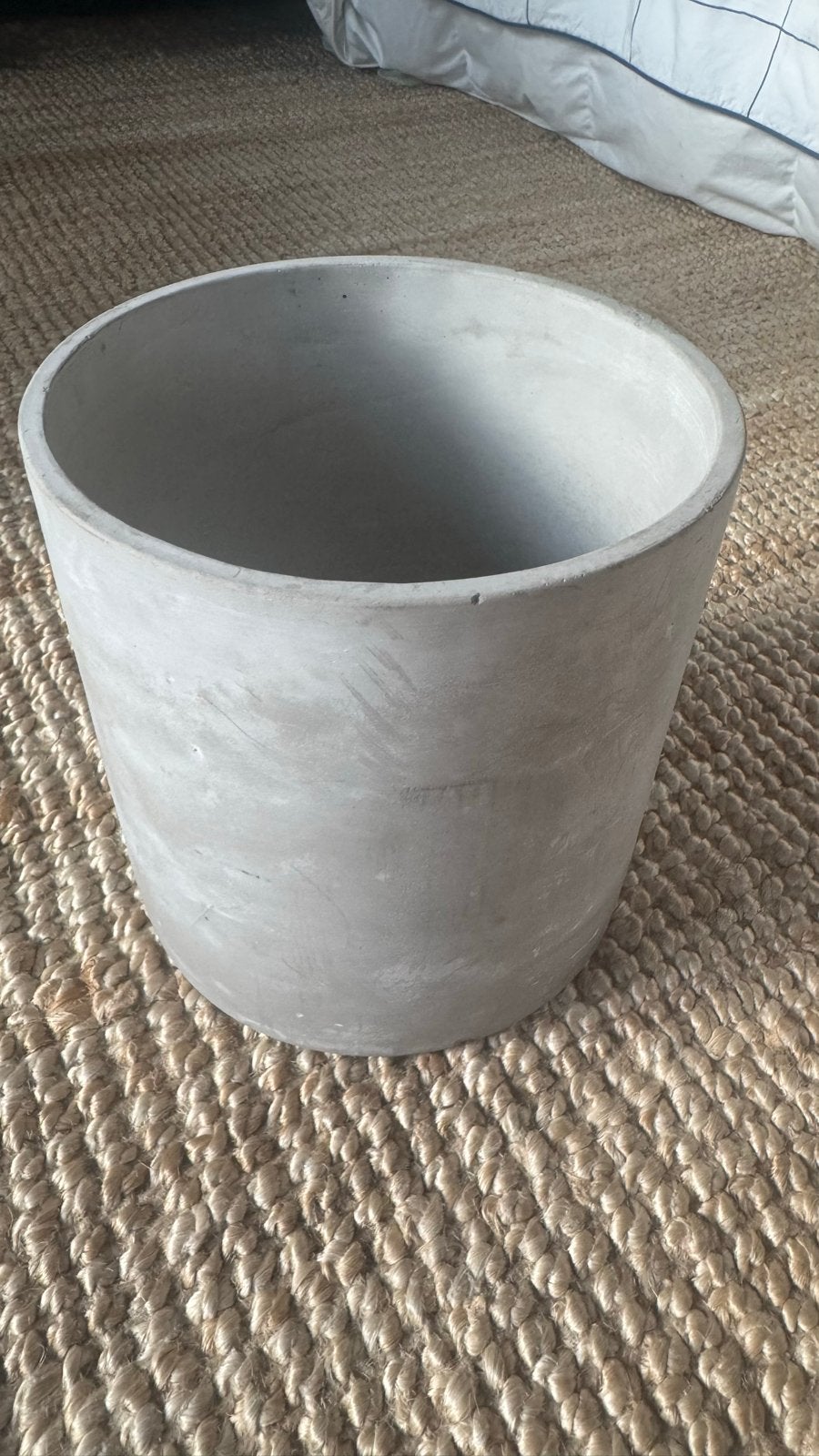 Betonnen bloempot, rond, grijs p17, Gebruikt, Rond, Binnen, Minder dan 40 cm