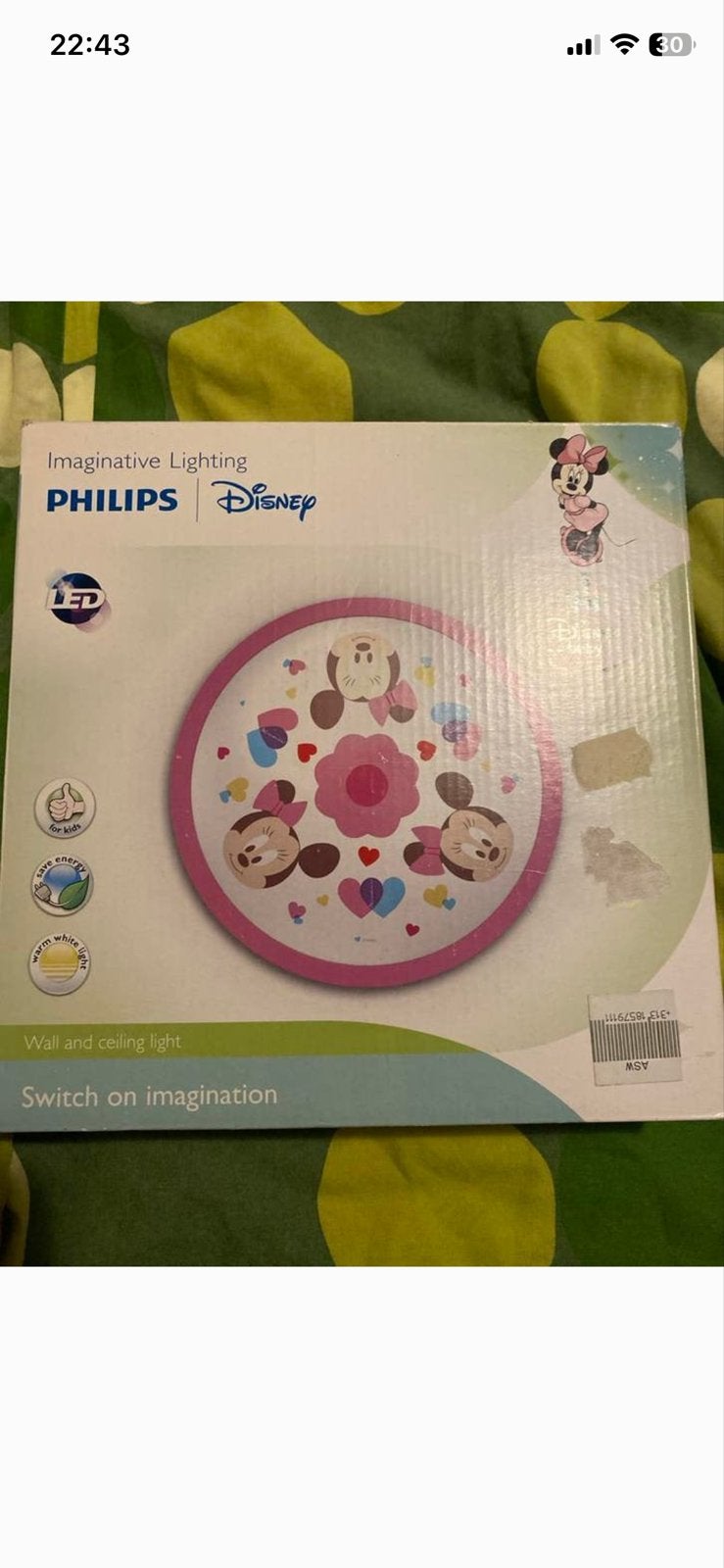 Philips Disney Minnie Mouse LED Plafondlamp, Nieuw, Ophalen of Verzenden, Roze, Lamp