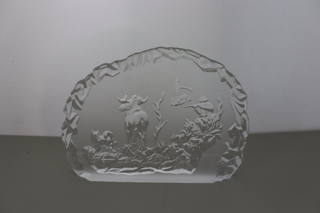 Massief Zweeds Kristallen Sculptuur / Glasblok –Nybro Sweden, Antiek en Kunst, Antiek | Glas en Kristal, Ophalen of Verzenden
