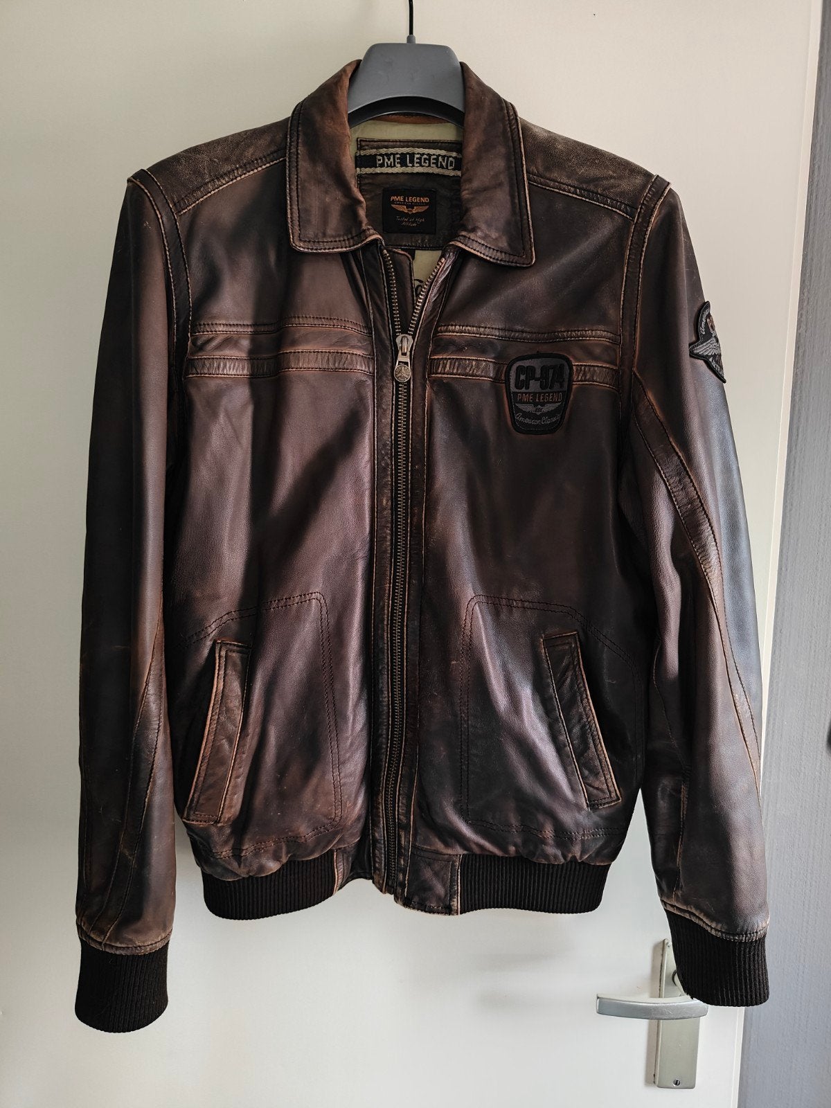 PME Legend Aivator lederen jas mt L, Kleding | Heren, Maat 52/54 (L), Bruin, Ophalen of Verzenden, PME Legend
