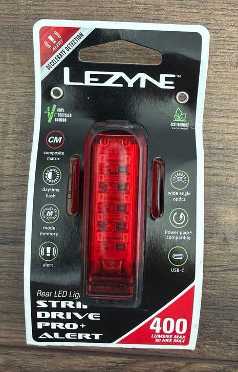 Lezyne Strip Drive Pro+ Alert Achterlicht USB-C, Achterlicht, Nieuw, Ophalen of Verzenden, Oplaadbaar