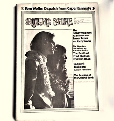 Rolling Stone #125 *1973* -James Taylor & Carly Simon cover, Ophalen of Verzenden, Gelezen, Muziek, Film of Tv