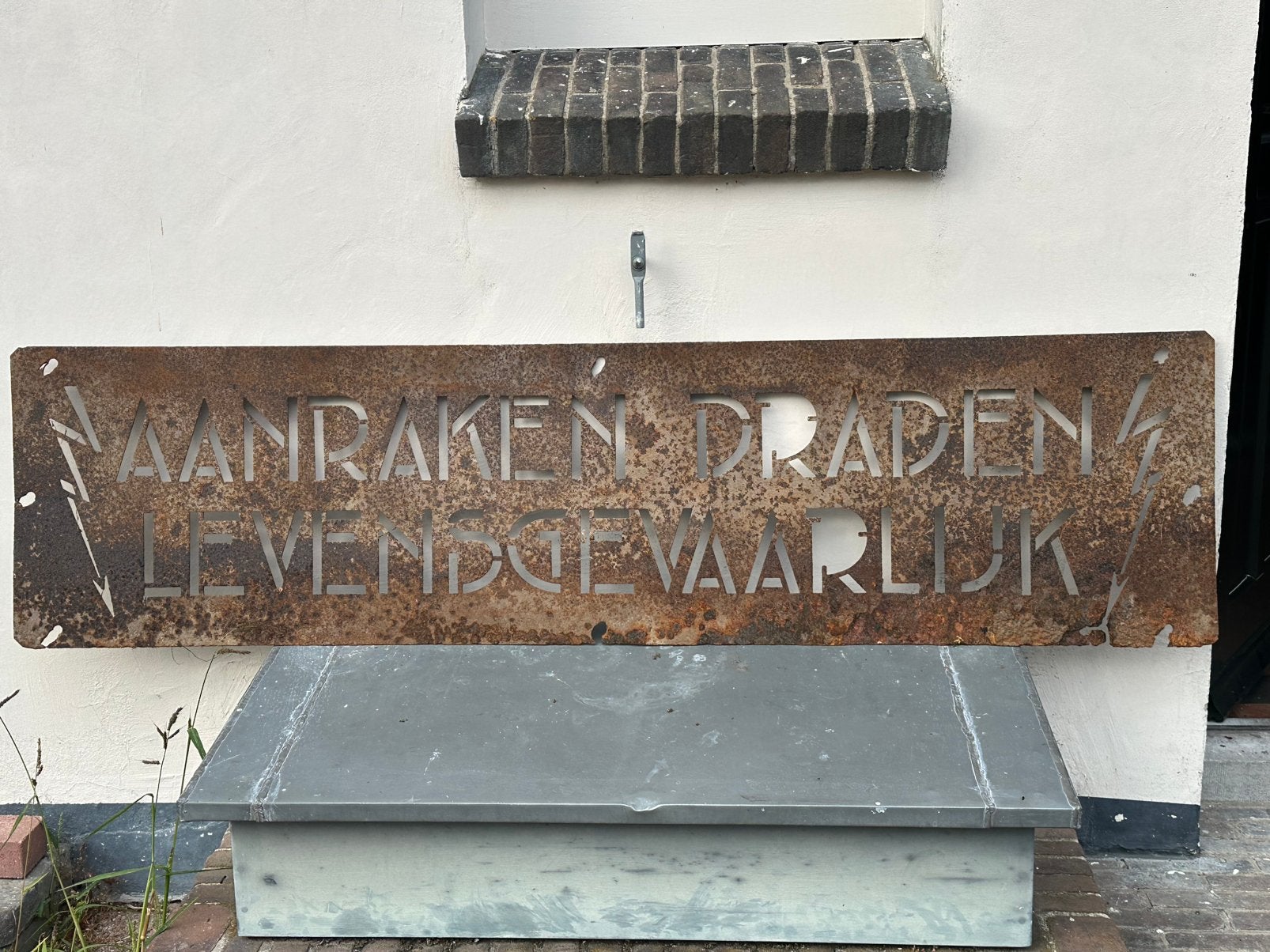 Groot, Origineel spoorwegbord jaren ’30/’40., Verzamelen, Ophalen, Gebruikt, Trein, Overige typen