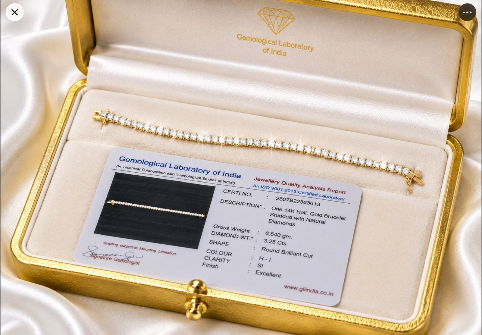 Armband diamanten. Tennisbracelet, Ophalen of Verzenden, Nieuw, Goud