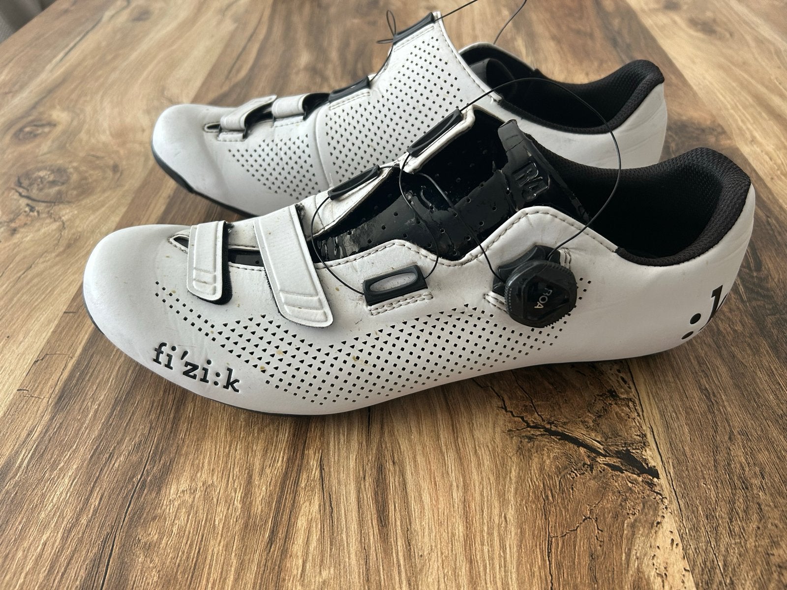 Fizik racefiets schoenen wit - Maat 45, Gebruikt, Schoenen, Ophalen of Verzenden, Heren