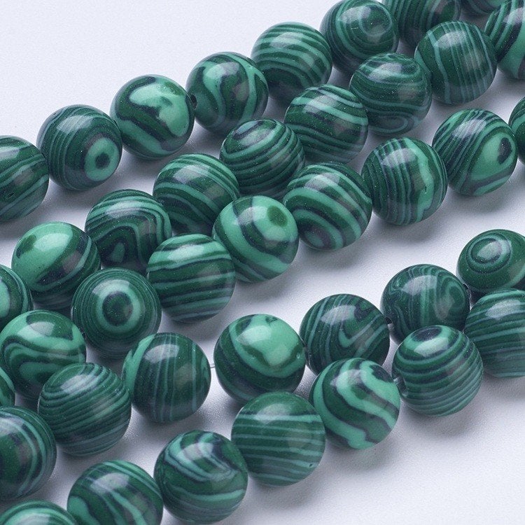 Vanaf € 3,50 Snoer malachiet 4, 6, 8 en 10 mm., Kraal, SINO-SEAR GmbH, Feuerbachstrasse11, Potsdam, Germany, Nieuw