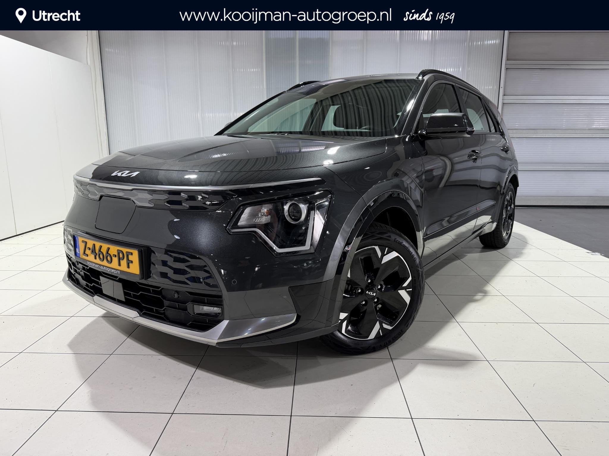 Kia Niro EV DynamicLine 64.8 kWh Soh 100% achteruitrijcamera, Auto's, Kia, Gebruikt, 750 kg, 1657 kg, Leder en Stof