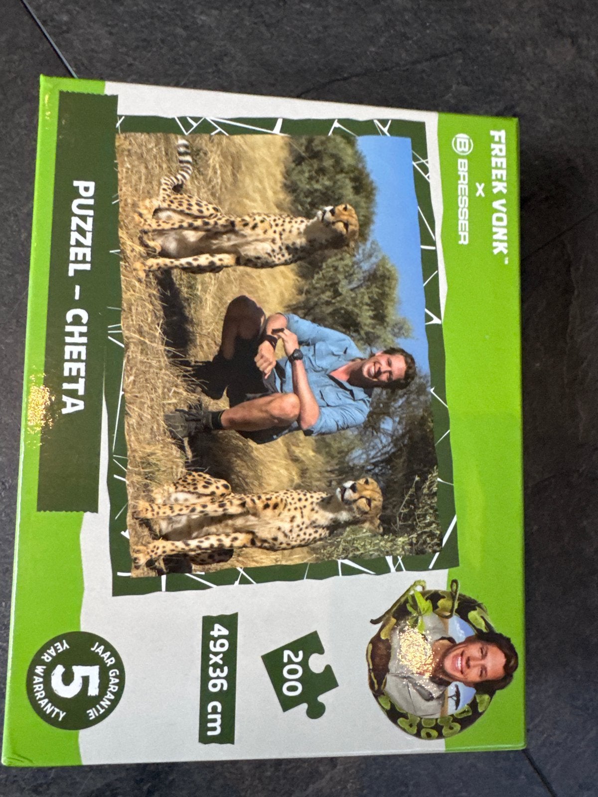 Freek Vonk Puzzel - Cheeta (200 stukjes), Ophalen of Verzenden, Meer dan 50 stukjes, Nieuw, 6 jaar of ouder