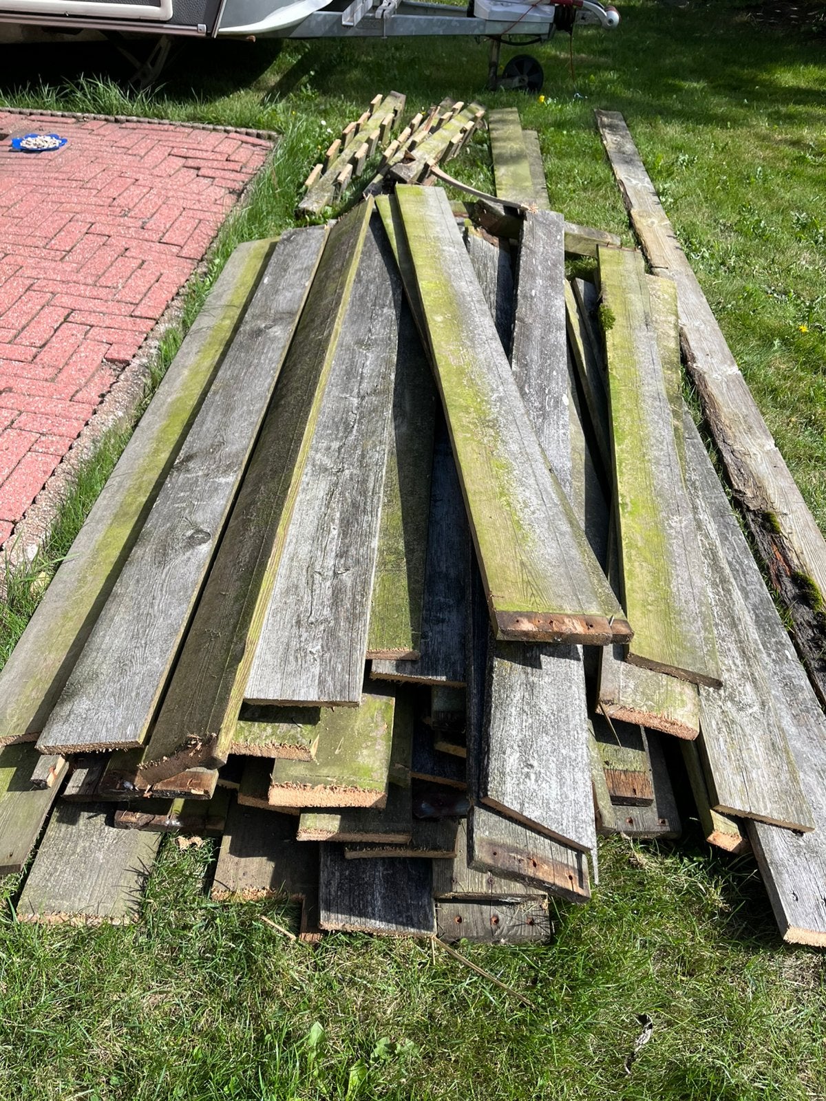 Nog goede planken voor de kachel, gratis!, Ophalen, Zo goed als nieuw, Minder dan 180 cm, Planken