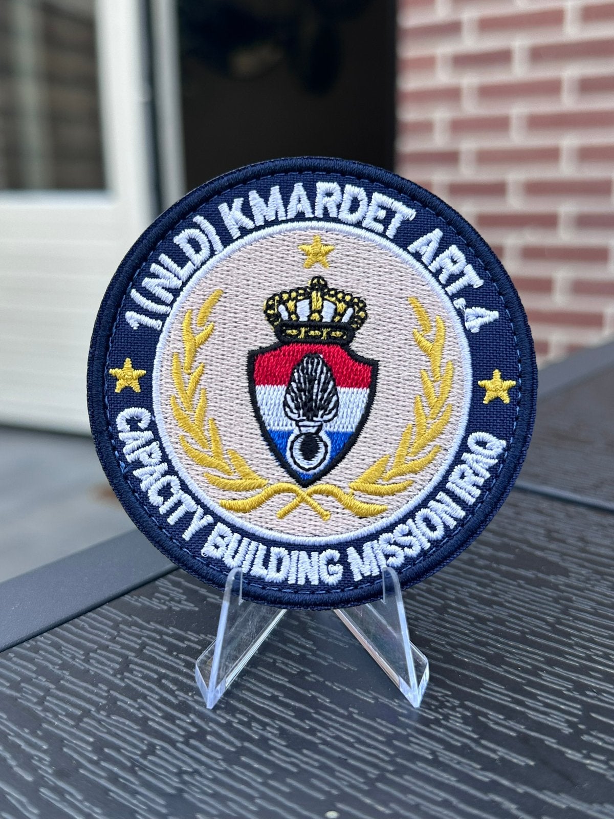KMar Capacity Building Mission Iraq Art. 4 Patch, Verzamelen, Ophalen of Verzenden, Marechaussee, Nederland, Embleem of Badge