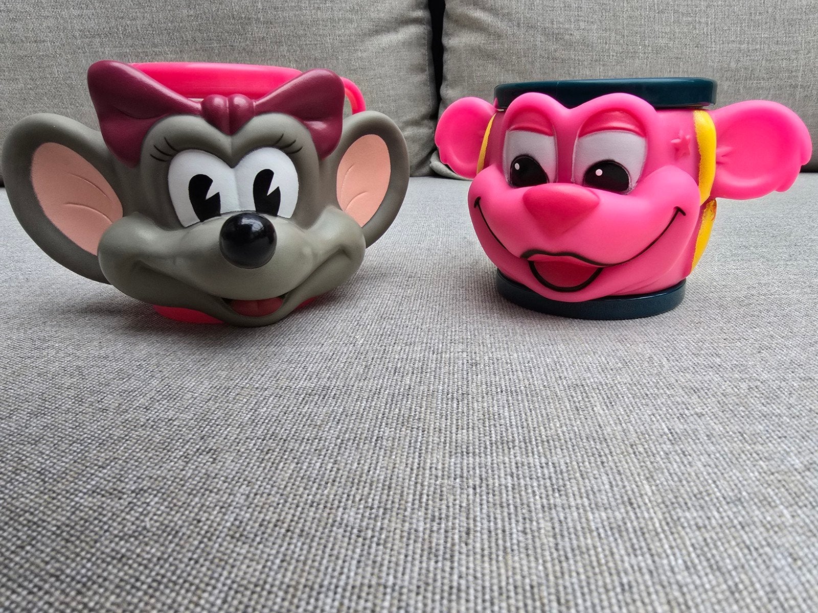 Set van 2 vrolijke 3D kinderbekers / ijsbekers (Muis & Aap), Ophalen of Verzenden