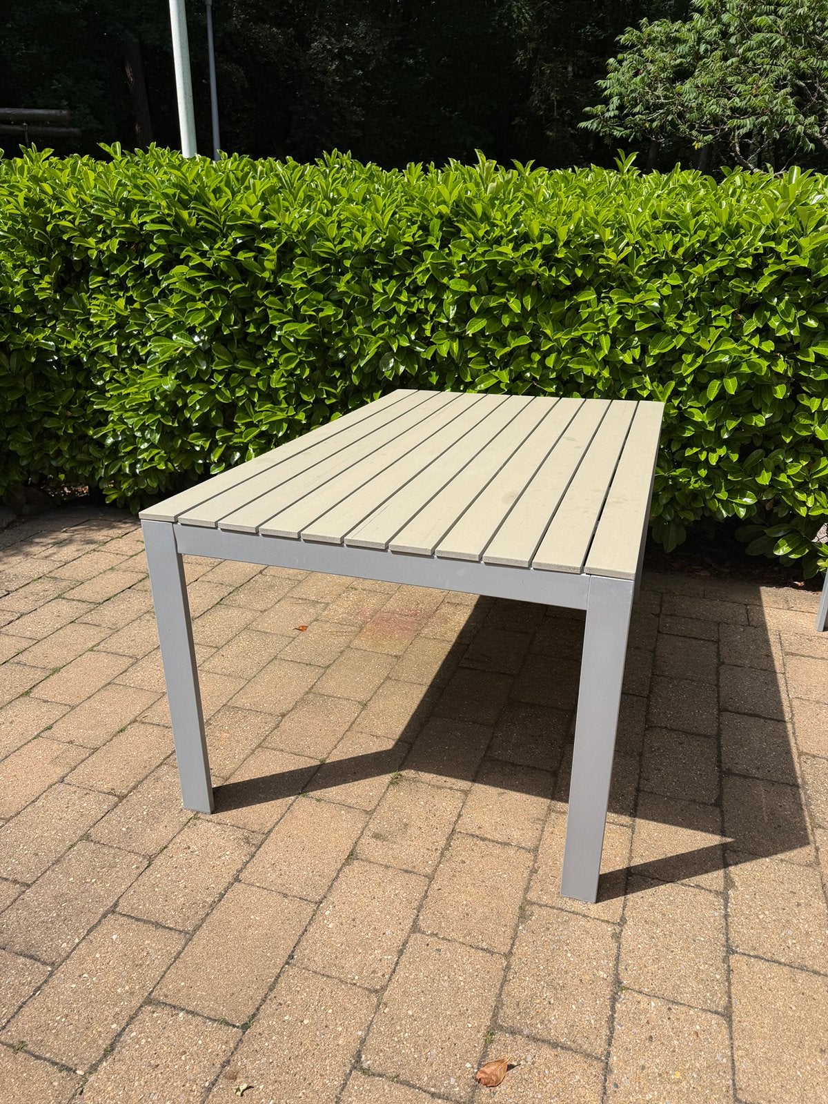 Ikea tuintafel Falster kleur grojs, Tuin en Terras, Tuintafels, Ophalen, Zo goed als nieuw, Rechthoekig, Kunststof