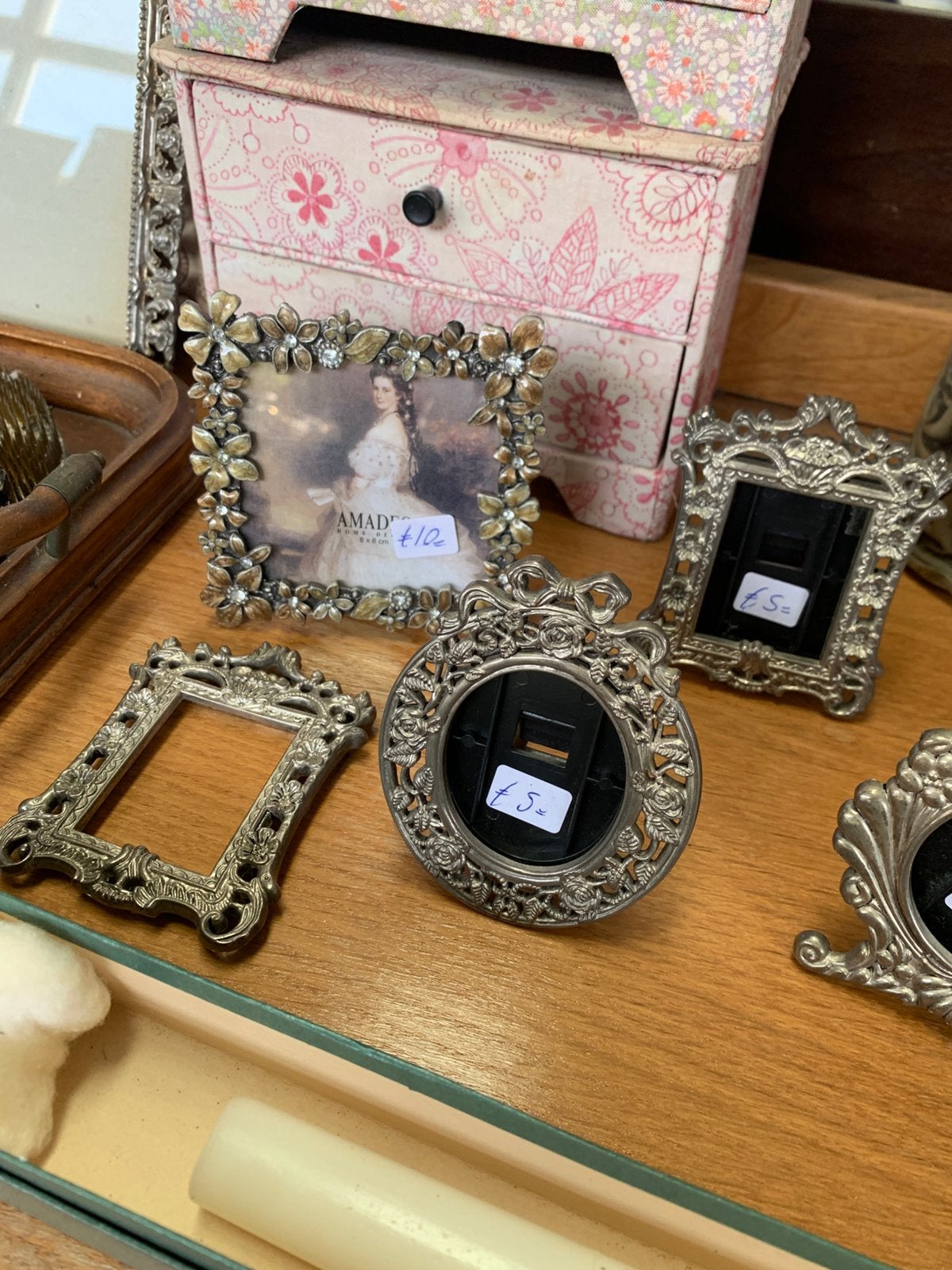 Fotolijstje diverse leuke barok zilver kleur fotolijstjes., Huis en Inrichting, Woonaccessoires | Lijsten, Verzenden, Zo goed als nieuw