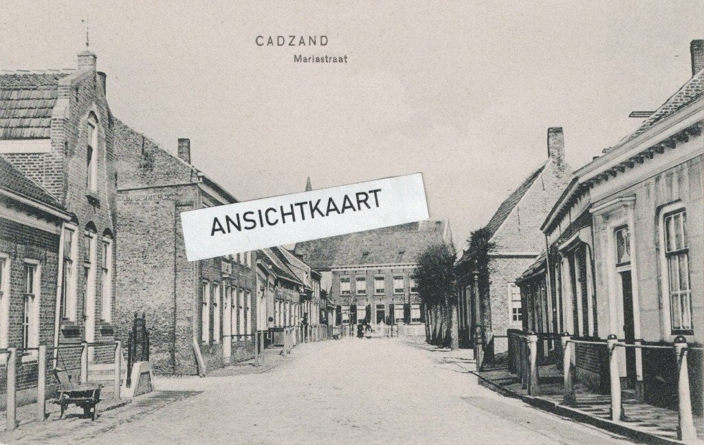 Ansichtkaart Cadzand - Mariastraat - uitzicht op kerk, Verzenden, Voor 1920, Ongelopen, Zeeland