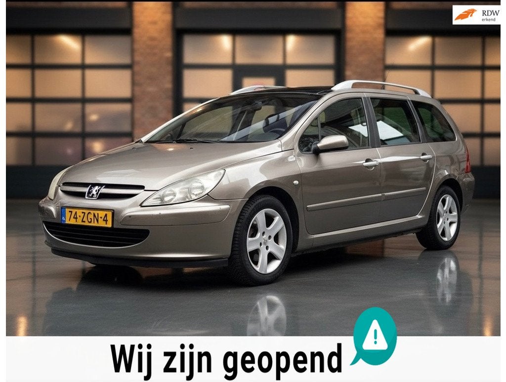 Peugeot 307 SW 2.0 16V-airco-elek ramen-pano, Auto's, Peugeot, Bedrijf, Te koop, ABS, Airbags, Airconditioning, Boordcomputer