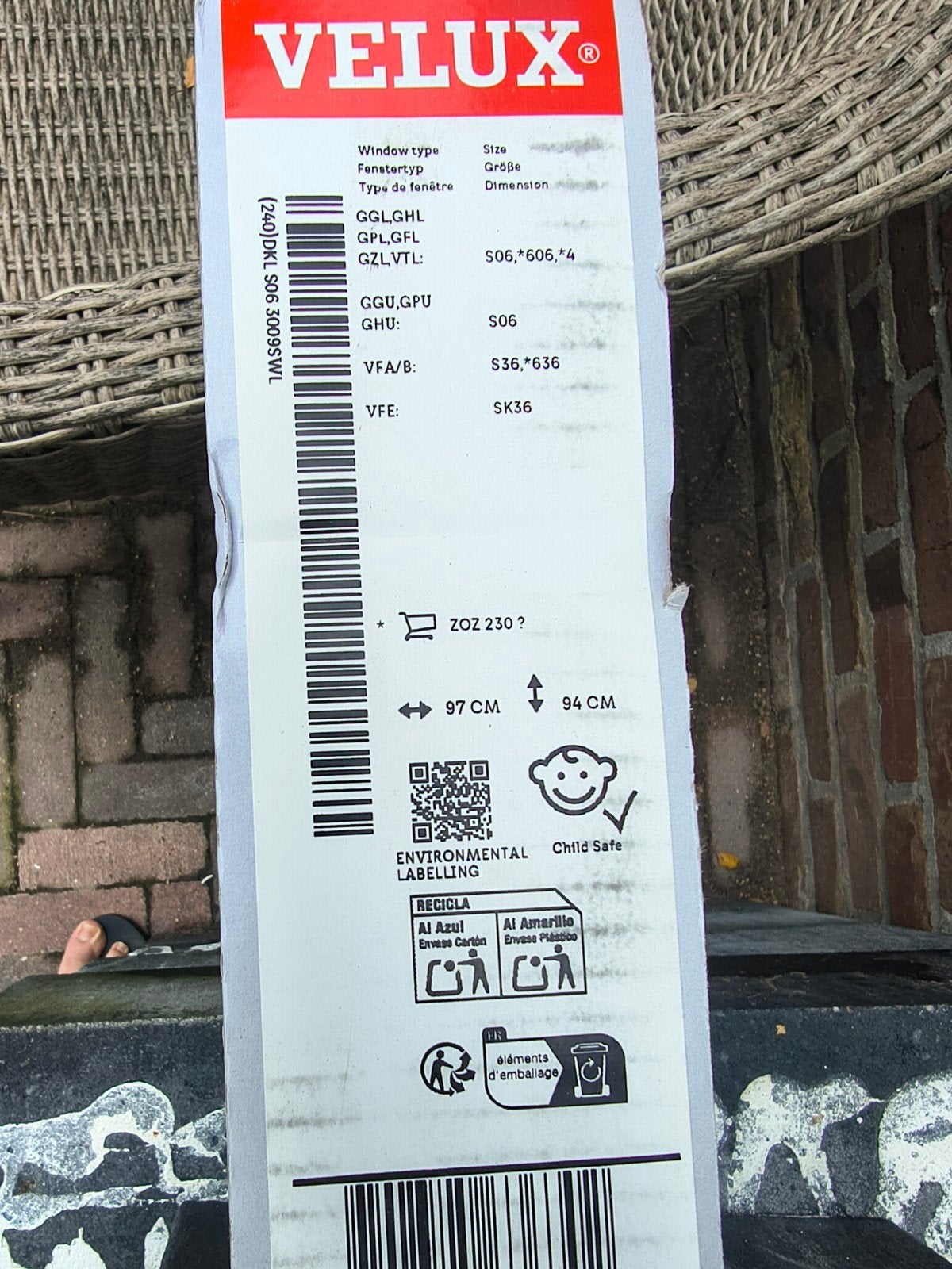 Velux rolgordijn verduisterd DKL S06, Ophalen of Verzenden, Nieuw, Minder dan 80 cm, Dakraam