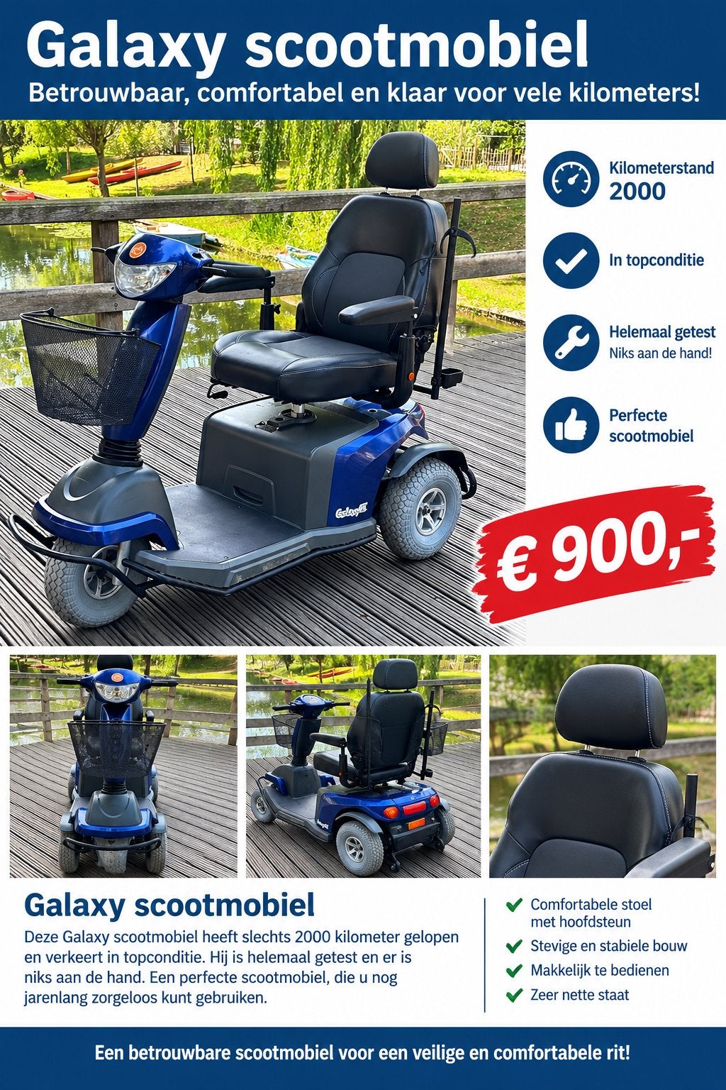 Scootmobiel Galaxy in topstaat , weinig gebruikt., Overige merken, Meer info ☎️0️⃣6️⃣➖2️⃣0️⃣9️⃣0️⃣1️⃣0️⃣4️⃣0️⃣, Ophalen of Verzenden