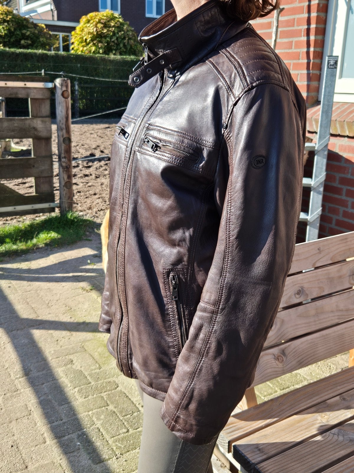 Mooie zacht leren jas, Ophalen of Verzenden, Zo goed als nieuw, Maat 56/58 (XL), Bruin