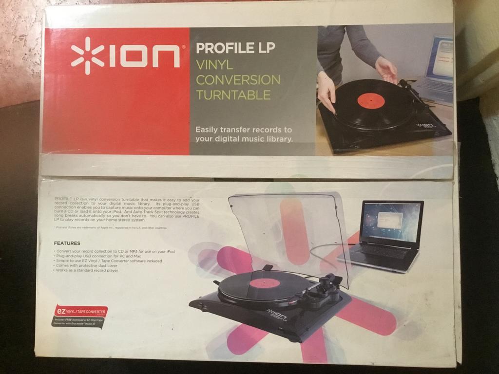 ION Profile LP Vinyl Conversie Platenspeler USB, Nieuw, USB-aansluiting, Platenspeler, Ophalen