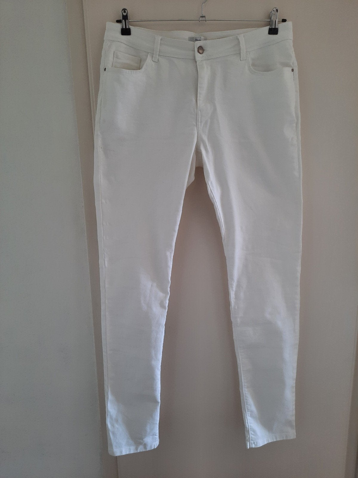 Witte Miss Etam jeans - maat 44 en broeklengte 36 inch, Wit, Ophalen of Verzenden, Miss Etam, Lang