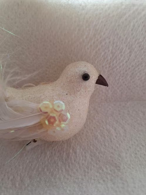 Witte vogel op clip h, Gebruikt, Onbekend, Ophalen of Verzenden, Losse verkoop